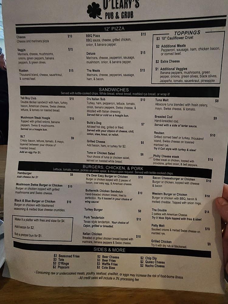 O'Leary's Pub & Grub Menu image 4